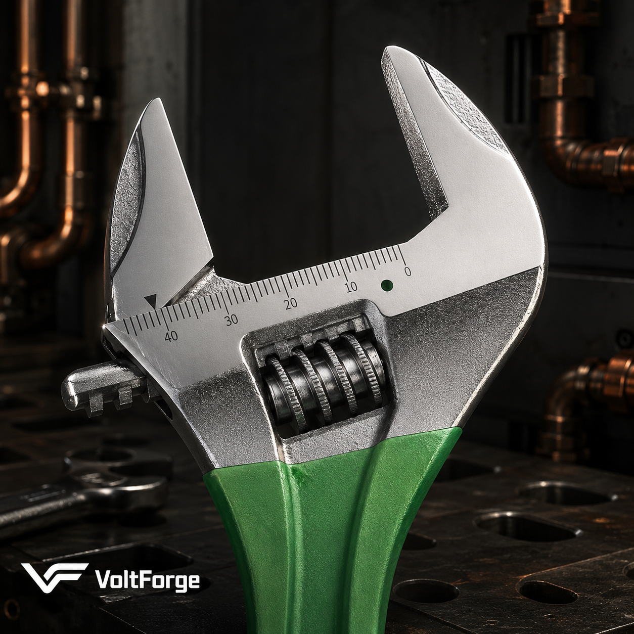 VoltForge Large Opening Adjustable Wrench – Multi-Purpose Pipe Spanner for Plumbing, Bathroom & Maintenance Repairs