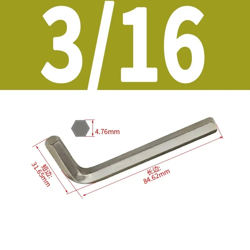 VoltForge Inch L-Shaped Hex Key Set (Flat Head Allen Wrench)