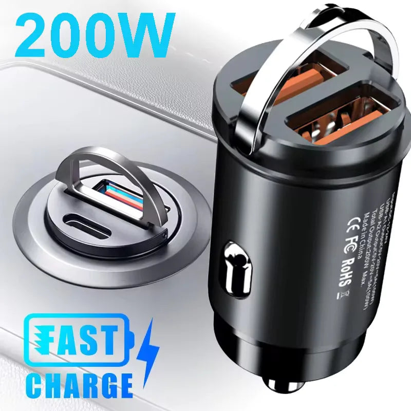 VoltForge PD & QC3.0 Dual-Port Fast Car Charger