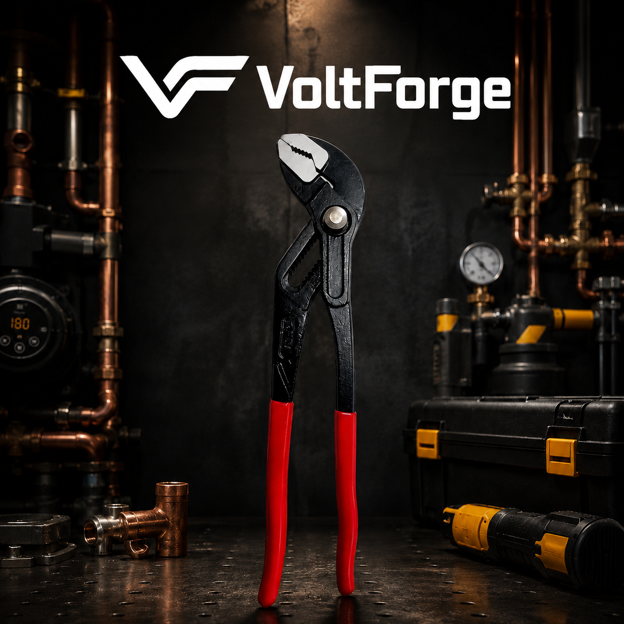 VoltForge Quick Adjust V-Jaw Water Pump Pliers
