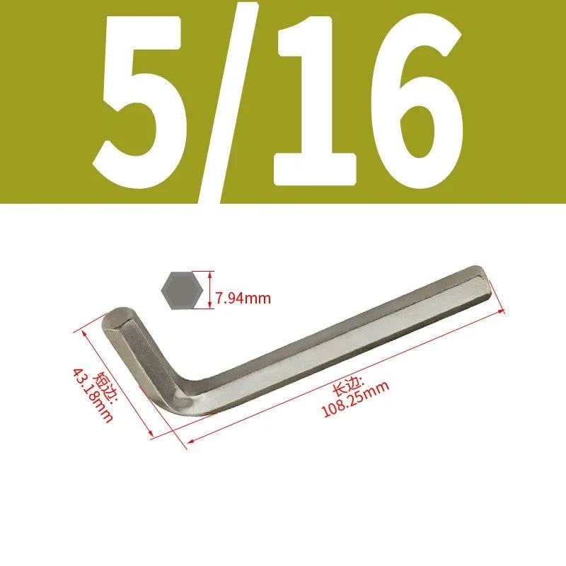 VoltForge Inch L-Shaped Hex Key Set (Flat Head Allen Wrench)