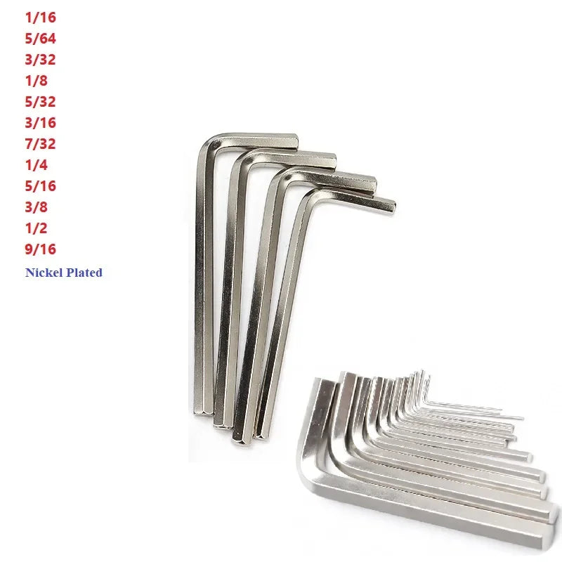 VoltForge Inch L-Shaped Hex Key Set (Flat Head Allen Wrench)