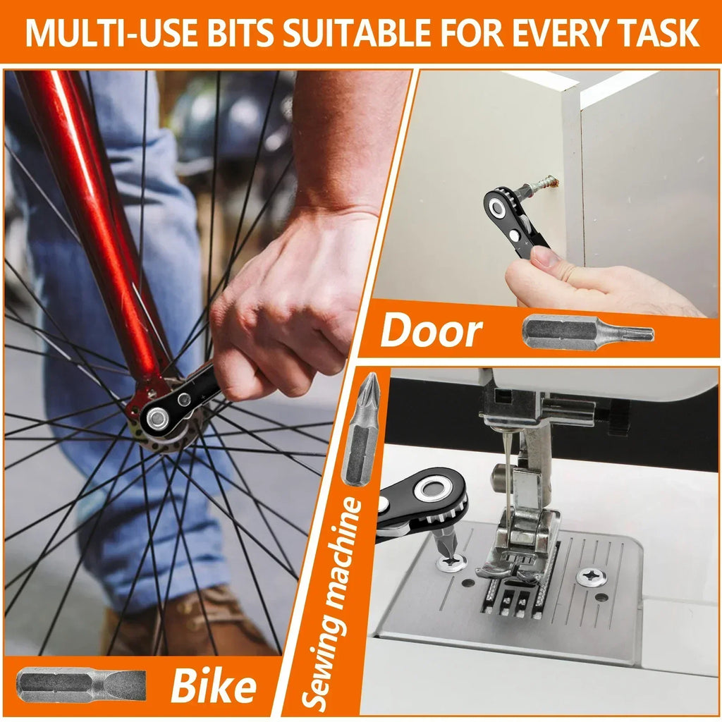 VoltForge Mini Right-Angle Ratcheting Screwdriver Set