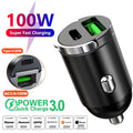 VoltForge PD & QC3.0 Dual-Port Fast Car Charger