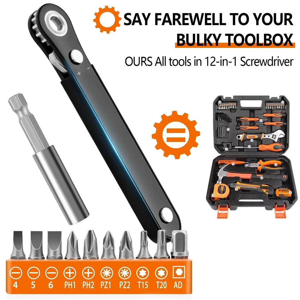 VoltForge Mini Right-Angle Ratcheting Screwdriver Set