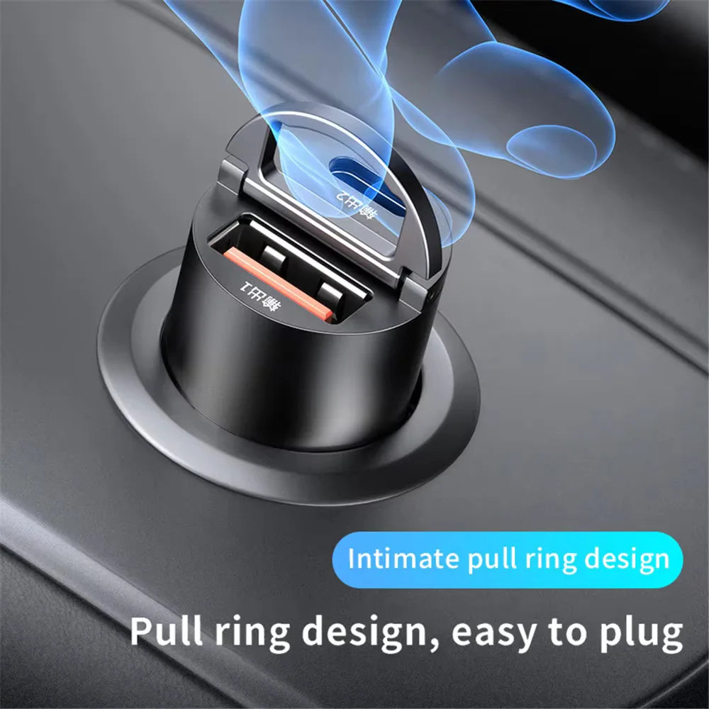 VoltForge PD & QC3.0 Dual-Port Fast Car Charger