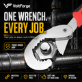 VoltForge Universal Adjustable Wrench Set – Double Open-End High Carbon Steel Spanners for Plumbing, Maintenance & Repair
