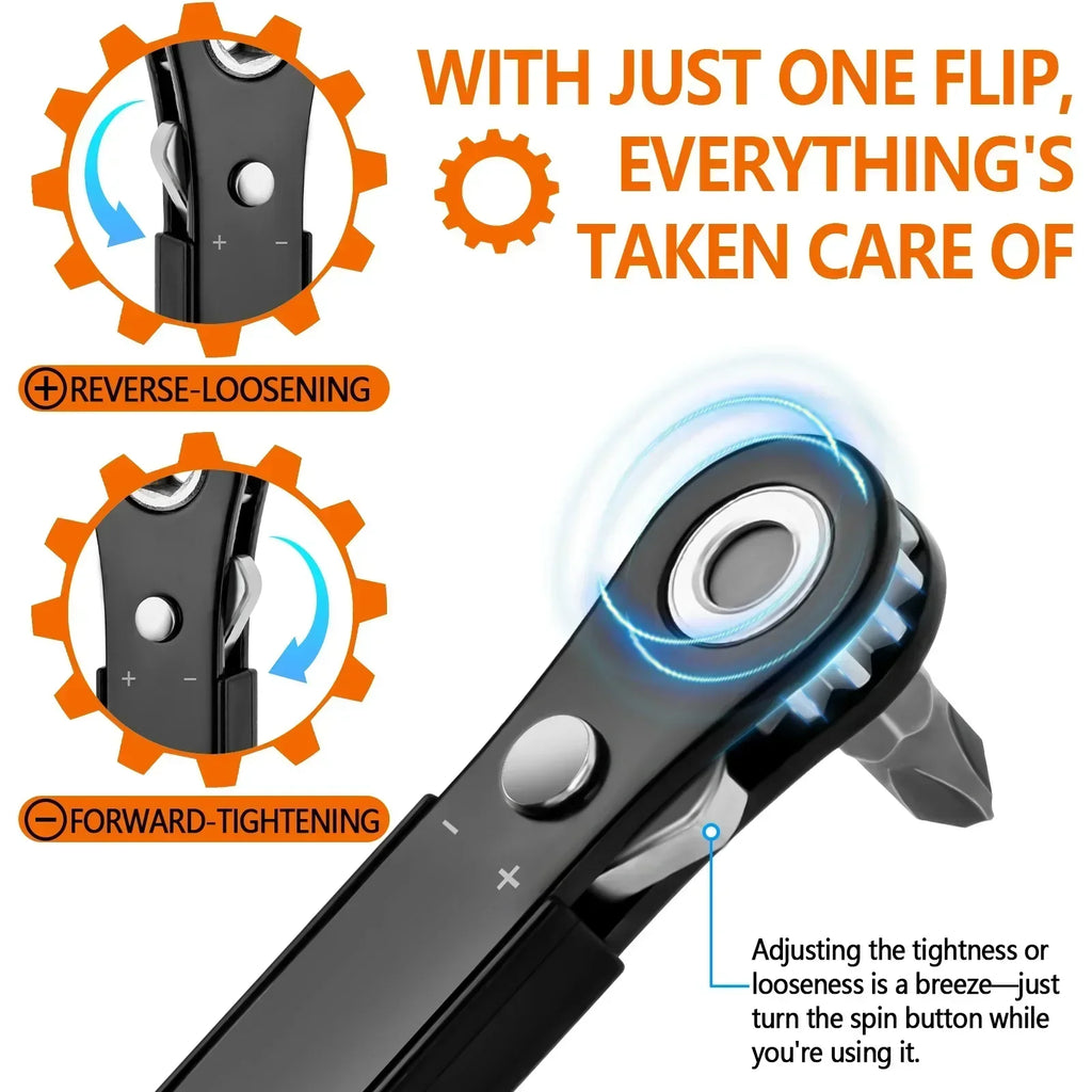 VoltForge Mini Right-Angle Ratcheting Screwdriver Set