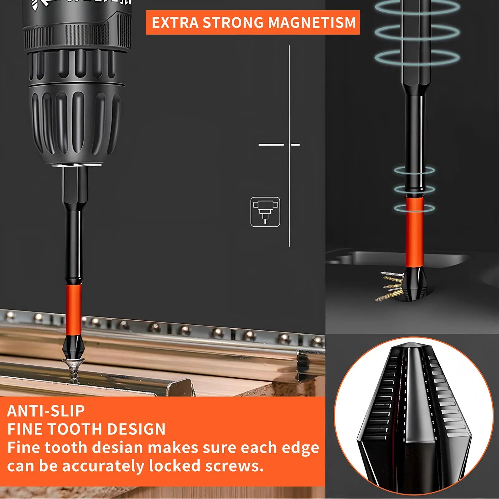 VoltForge Magnetic Impact Screwdriver Bit Set