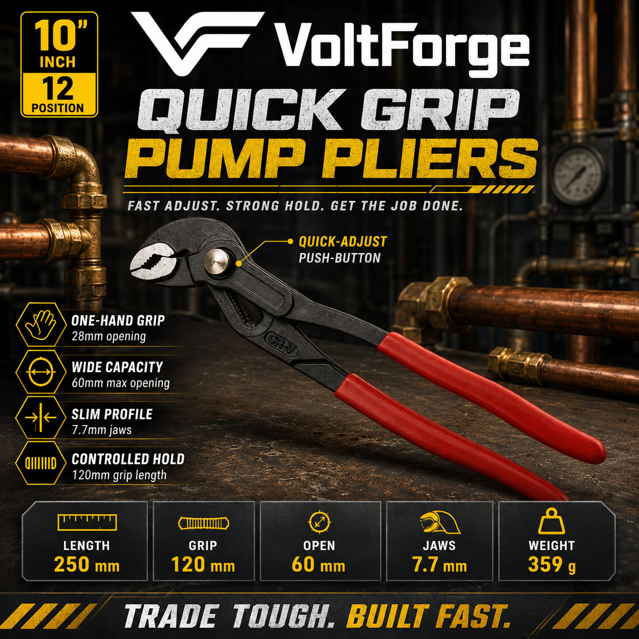 VoltForge 7" Mini Adjustable Crescent Wrench