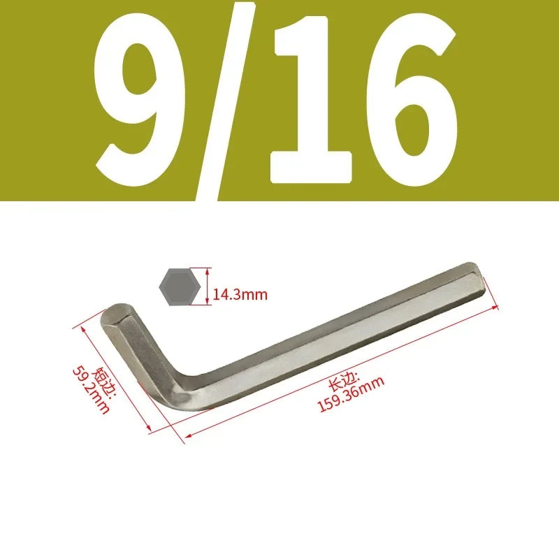 VoltForge Inch L-Shaped Hex Key Set (Flat Head Allen Wrench)
