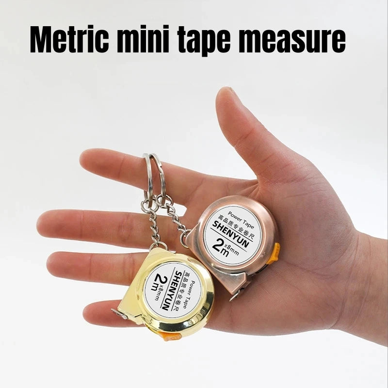 VoltForge Mini Keychain Tape Measure 2m