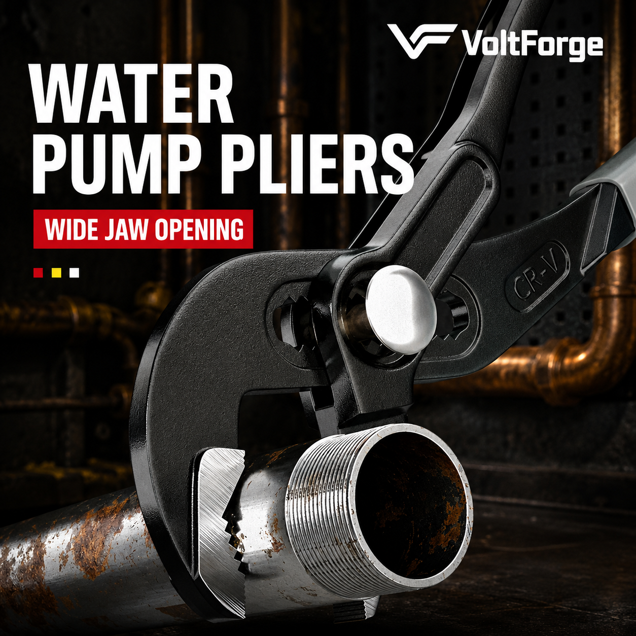 VoltForge Quick-Release Adjustable Water Pump Pliers