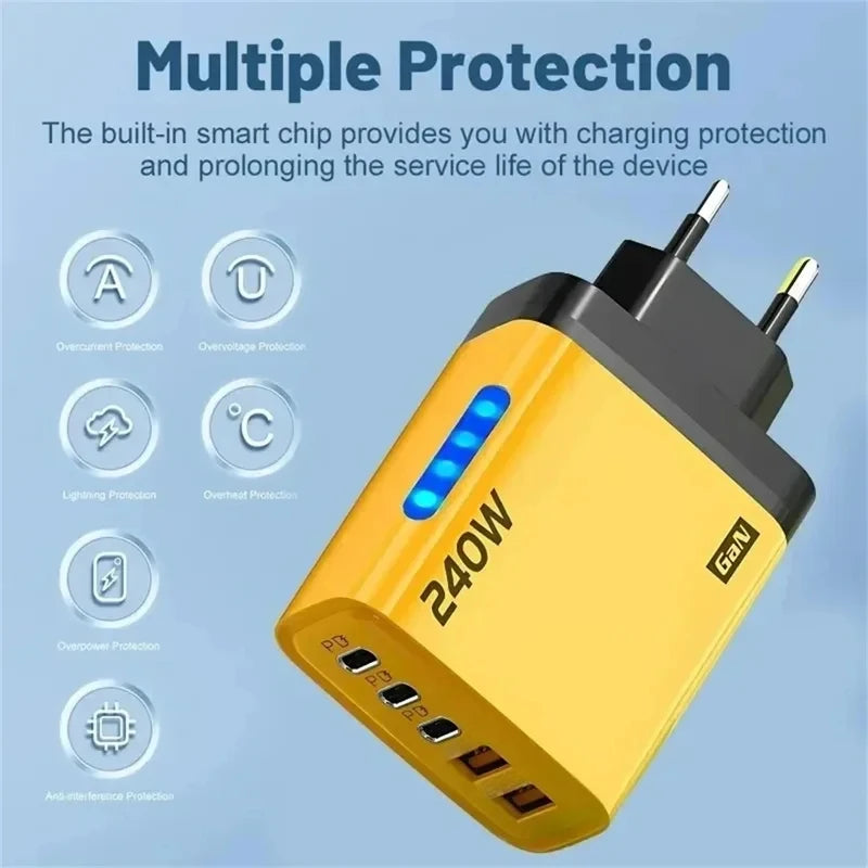 VoltForge 5-Port USB-C PD Fast Charger