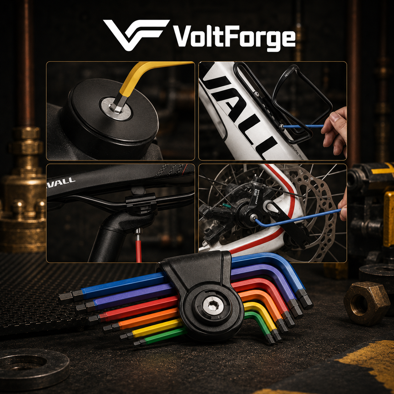 VoltForge CR-V Ball End Hex Key Set – Metric Allen Wrench Kit