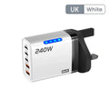 240W GaN USB Charger 5 Ports Multi Port Fast Charging Wall Power Adapter USB Quick Charger EU US Plug For iPhone Samsung Xiaomi