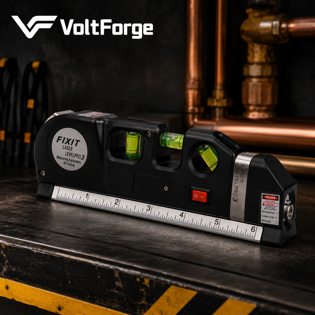VoltForge Laser Level & Measuring Tape Tool