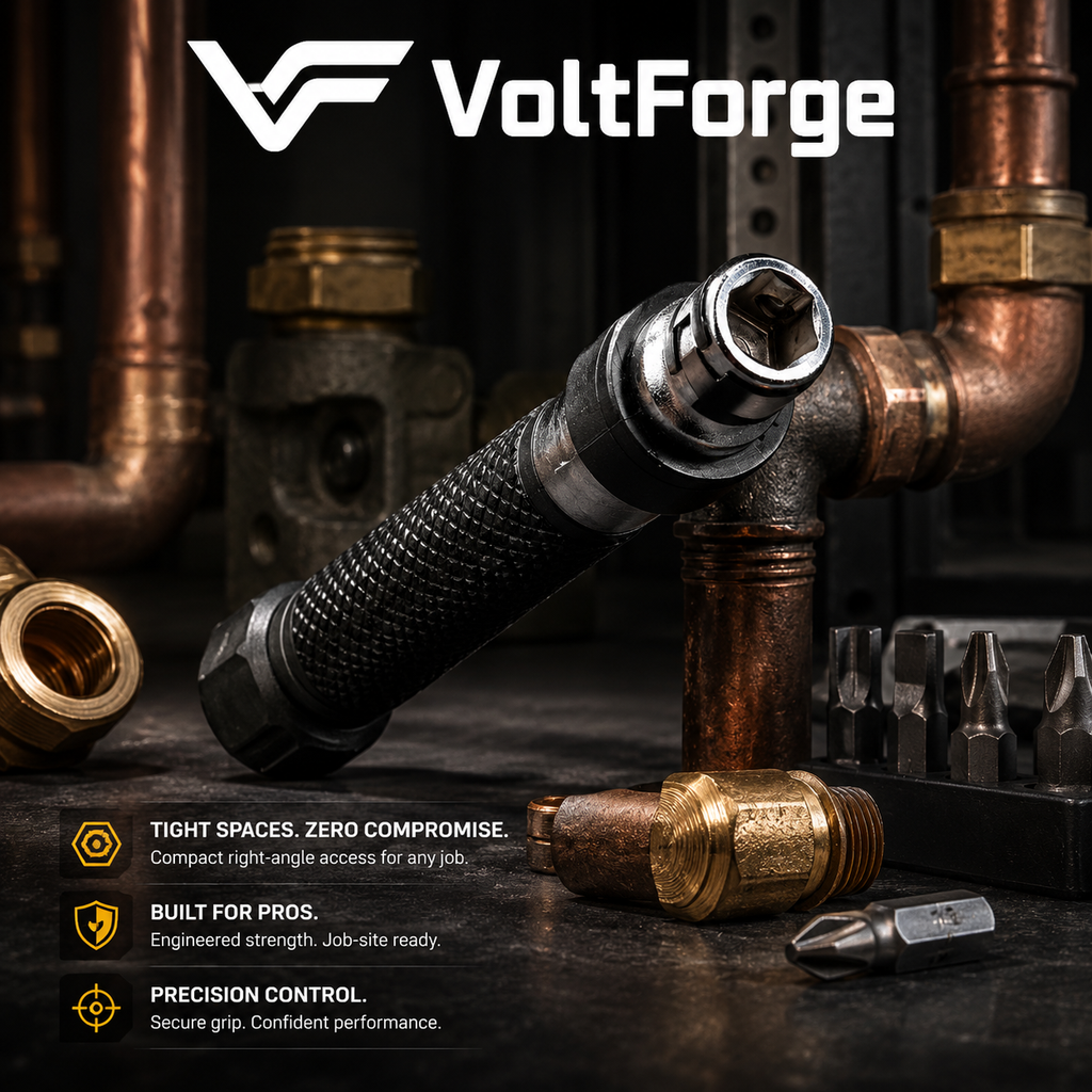VoltForge 90° L-Shaped Hex Bit Driver Set with 10 Bits