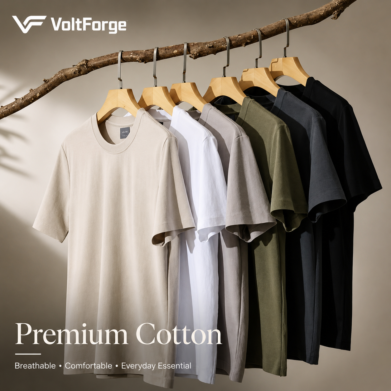 VoltForge Vintage Workwear T-Shirt – Soft Washed Graphic Tee for Trade Professionals