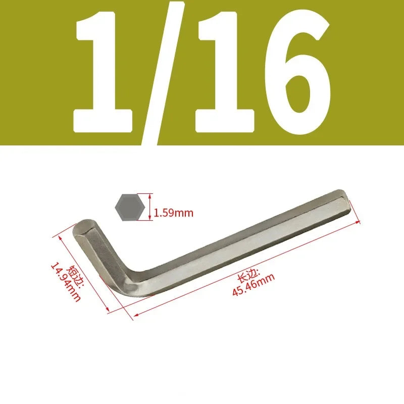 VoltForge Inch L-Shaped Hex Key Set (Flat Head Allen Wrench)
