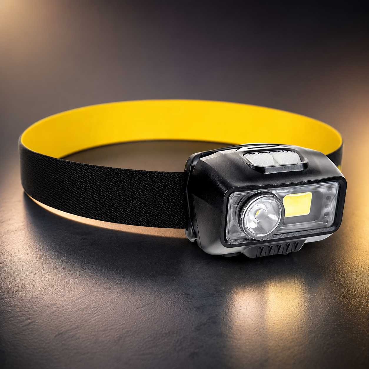 VoltForge ProBeam 500 Lumen Rechargeable LED Head Torch – Hands-Free COB Work Light with Motion Sensor, Type-C Charging & IP44 Waterproof for Trade Professionals