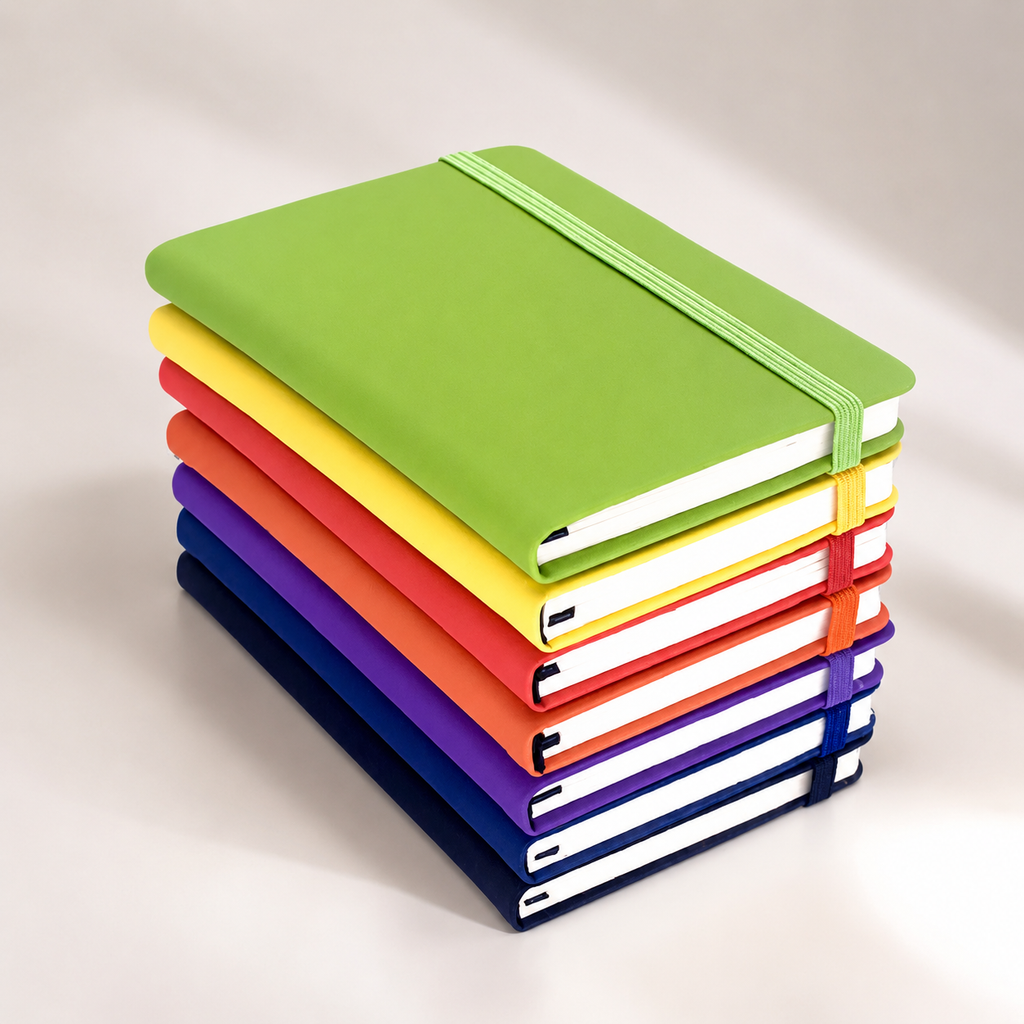 VoltForge A5 Personalized Leather Journal Notebook – 80 Lined Pages, Portable Writing Diary, 8 Color Options