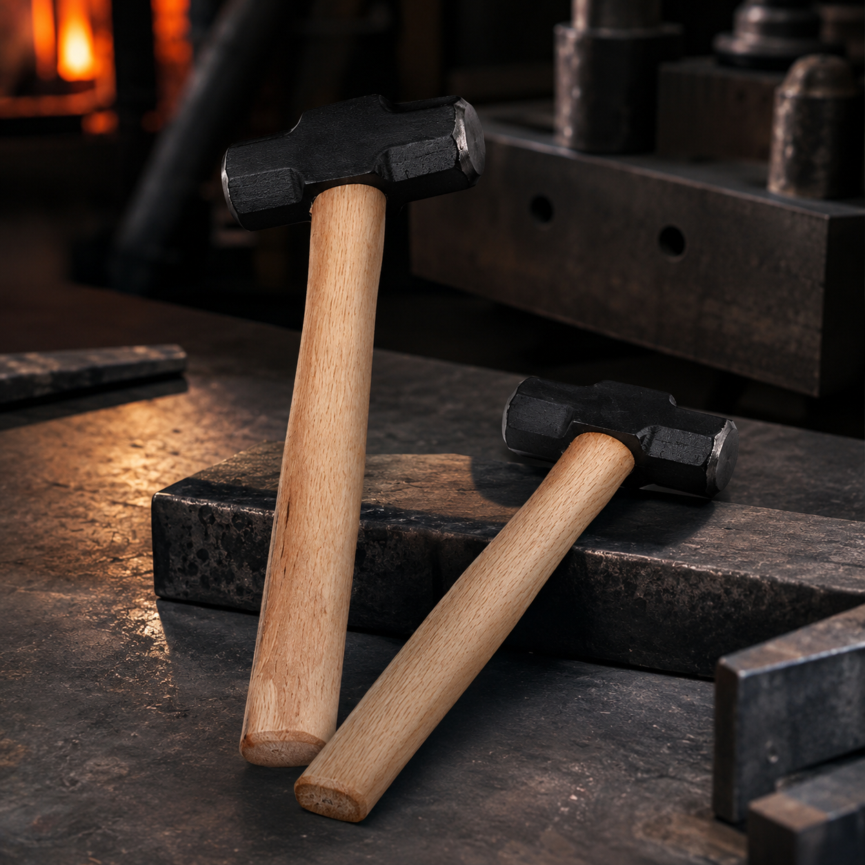 VoltForge Heavy-Duty Sledge Hammer – Forged Carbon Steel Octagonal Head with Solid Wooden Handle for Industrial & Trade Use (2LB–4LB Options)