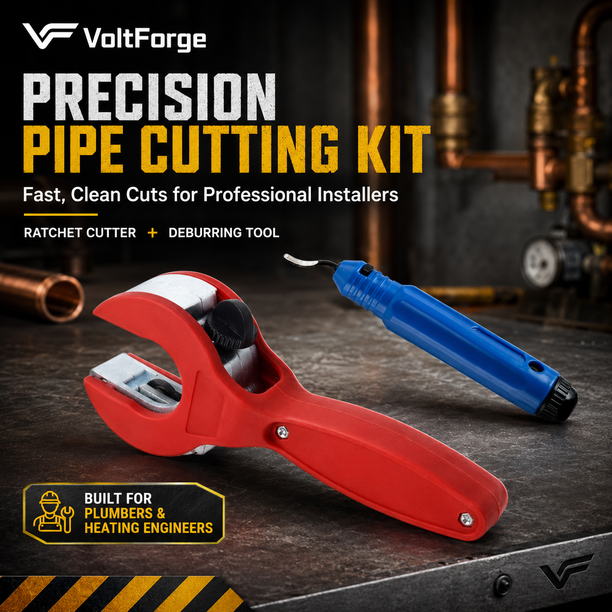 VoltForge Ratchet Pipe Cutter (8-29mm)