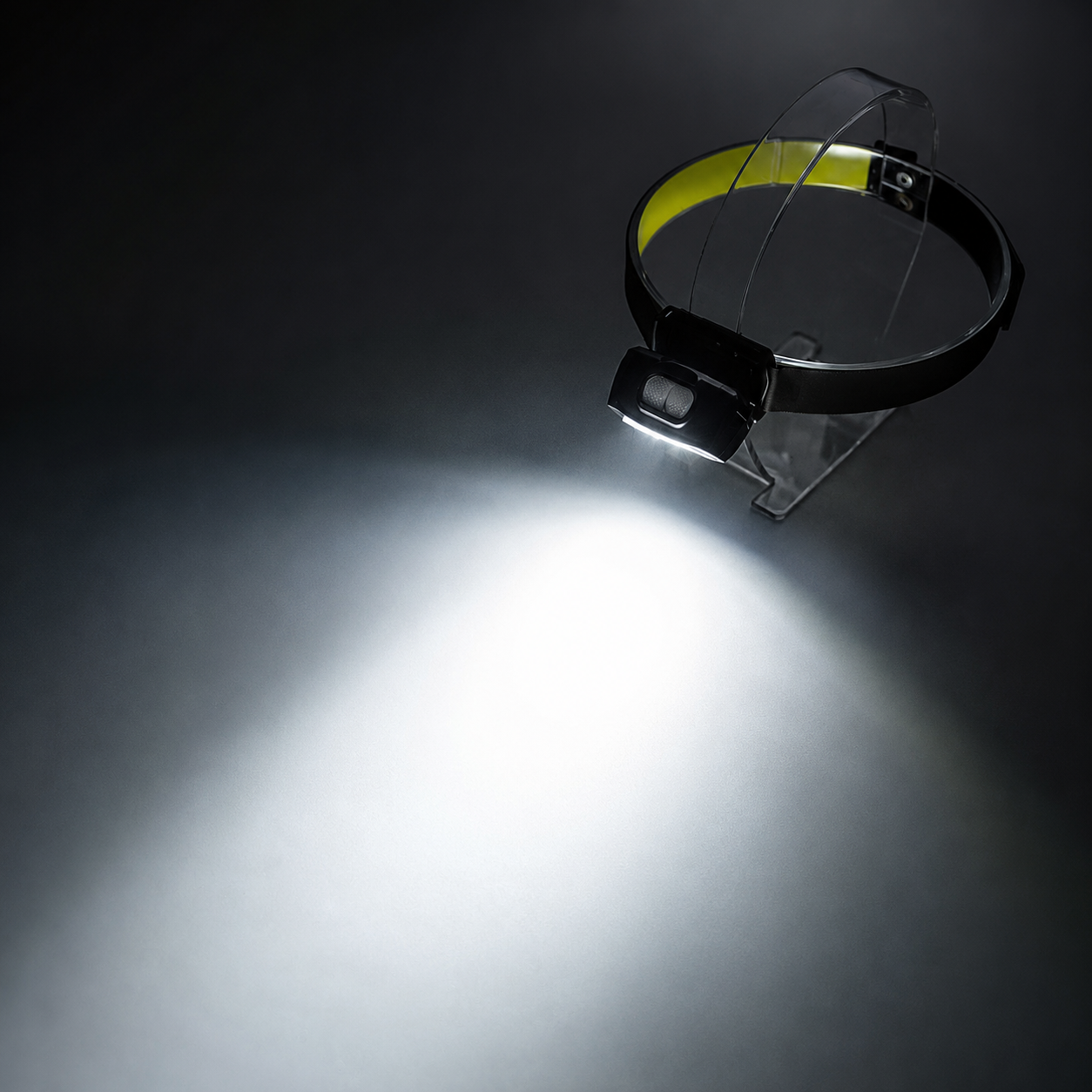VoltForge ProBeam 500 Lumen Rechargeable LED Head Torch – Hands-Free COB Work Light with Motion Sensor, Type-C Charging & IP44 Waterproof for Trade Professionals