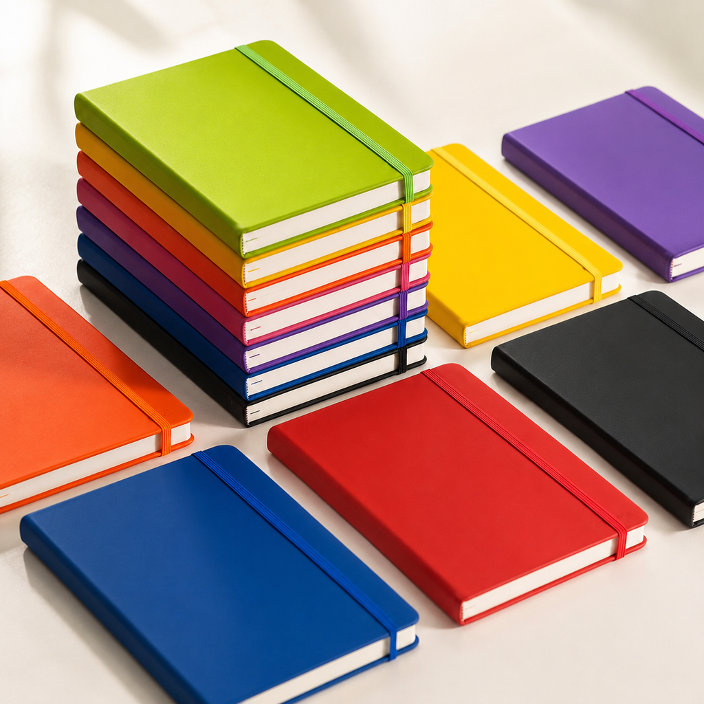 VoltForge A5 Personalized Leather Journal Notebook – 80 Lined Pages, Portable Writing Diary, 8 Color Options