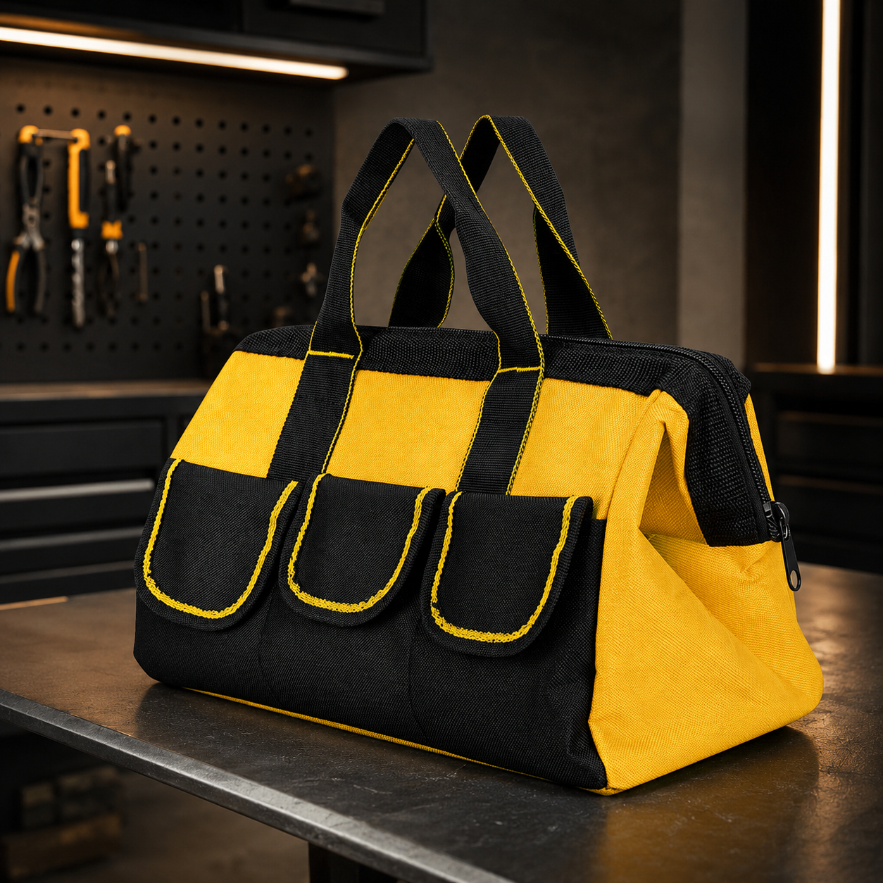 VoltForge ProCarry Heavy-Duty Waterproof Tool Bag – Portable Multi-Pocket Organizer for Mechanics, Plumbers & Trade Professionals