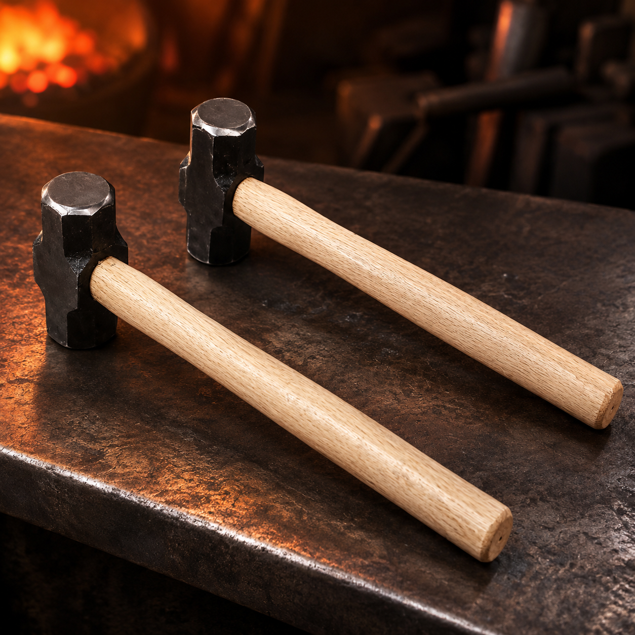 VoltForge Heavy-Duty Sledge Hammer – Forged Carbon Steel Octagonal Head with Solid Wooden Handle for Industrial & Trade Use (2LB–4LB Options)