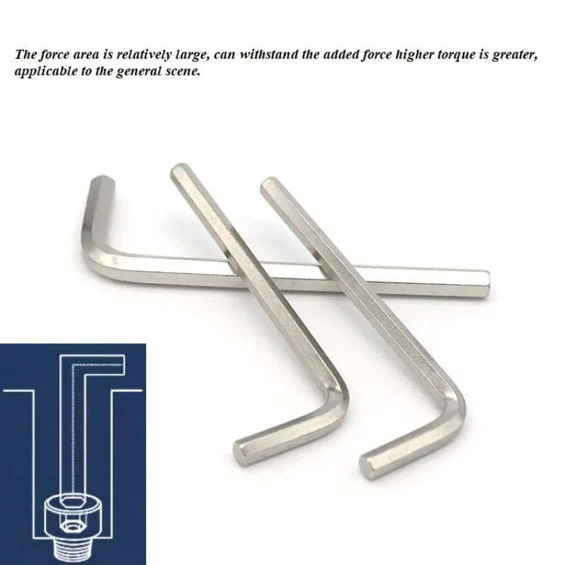 VoltForge Inch L-Shaped Hex Key Set (Flat Head Allen Wrench)