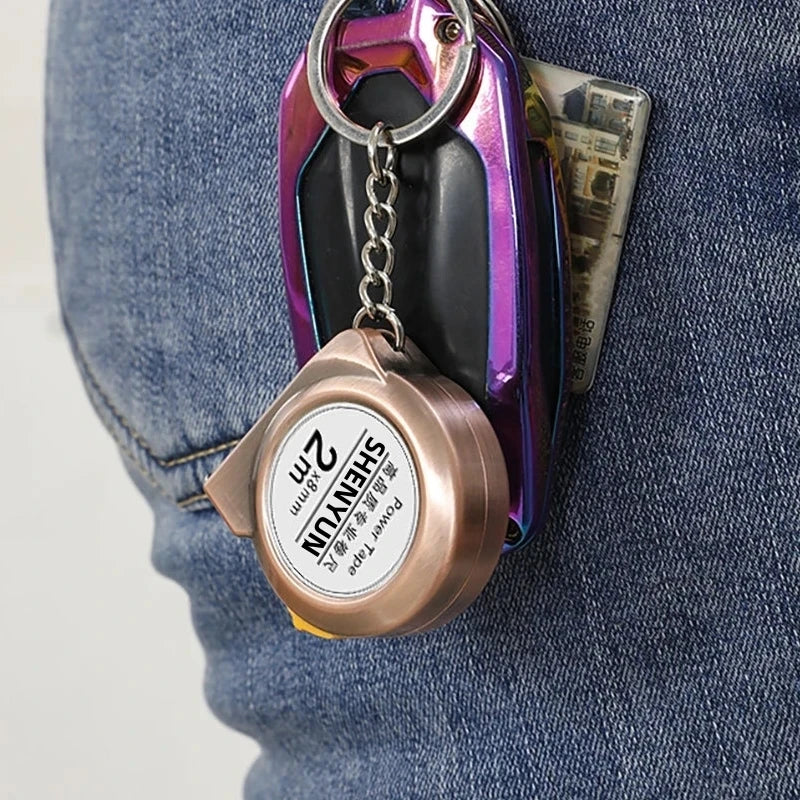 VoltForge Mini Keychain Tape Measure 2m