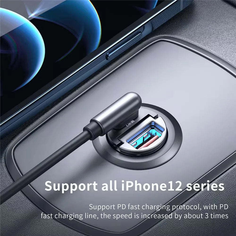VoltForge PD & QC3.0 Dual-Port Fast Car Charger