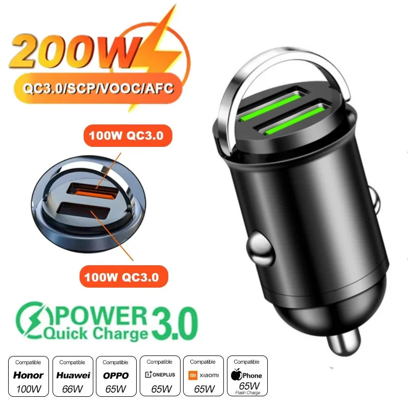 VoltForge PD & QC3.0 Dual-Port Fast Car Charger