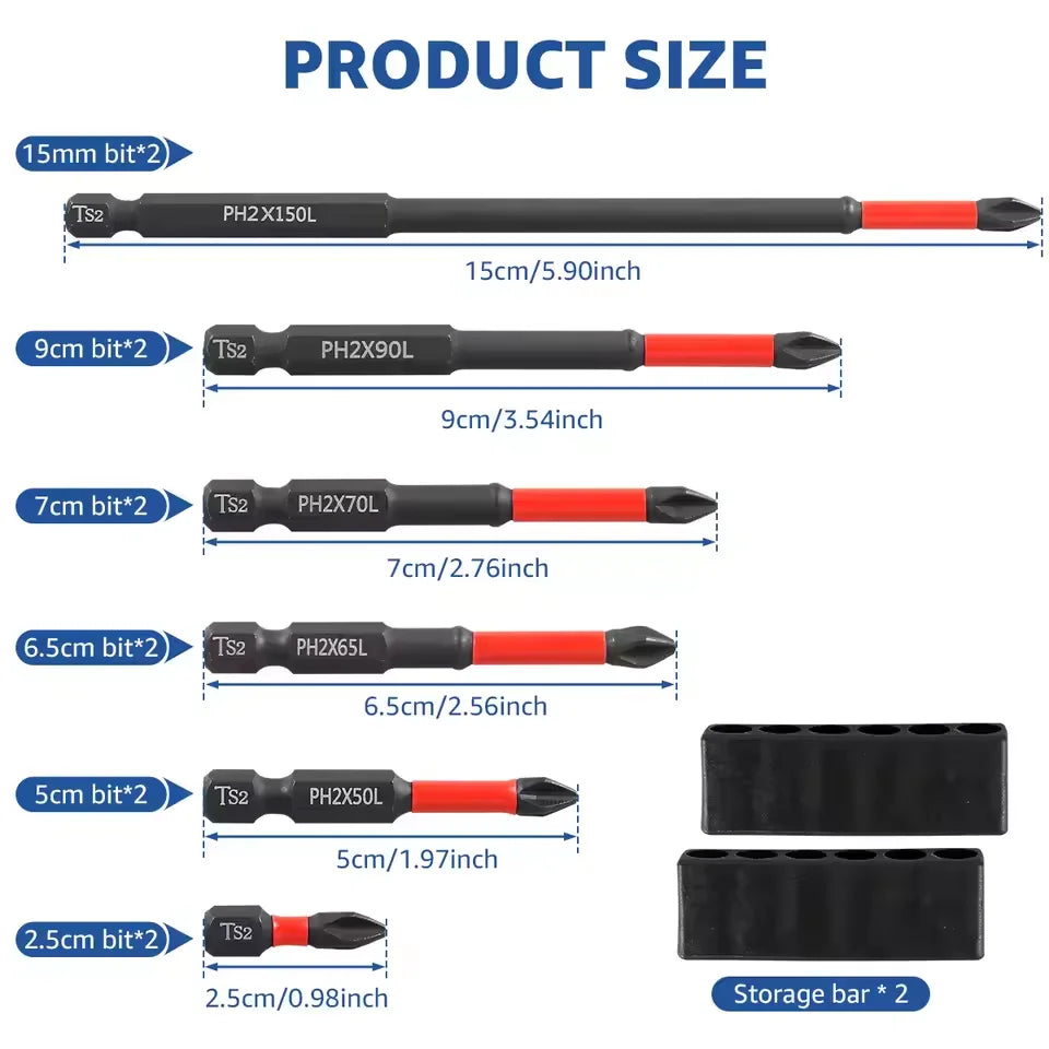 VoltForge Magnetic Impact Screwdriver Bit Set