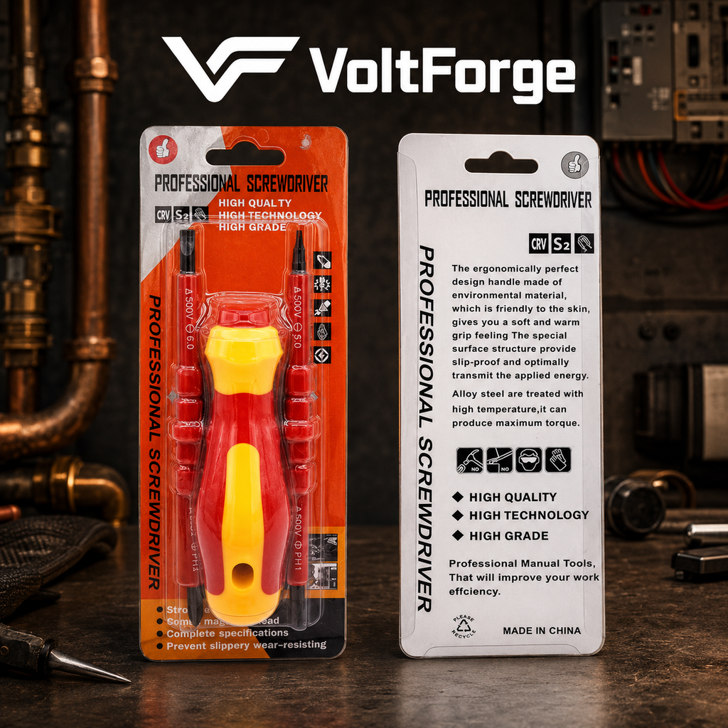 VoltForge 3-in-1 Insulated Electrician Screwdriver Kit