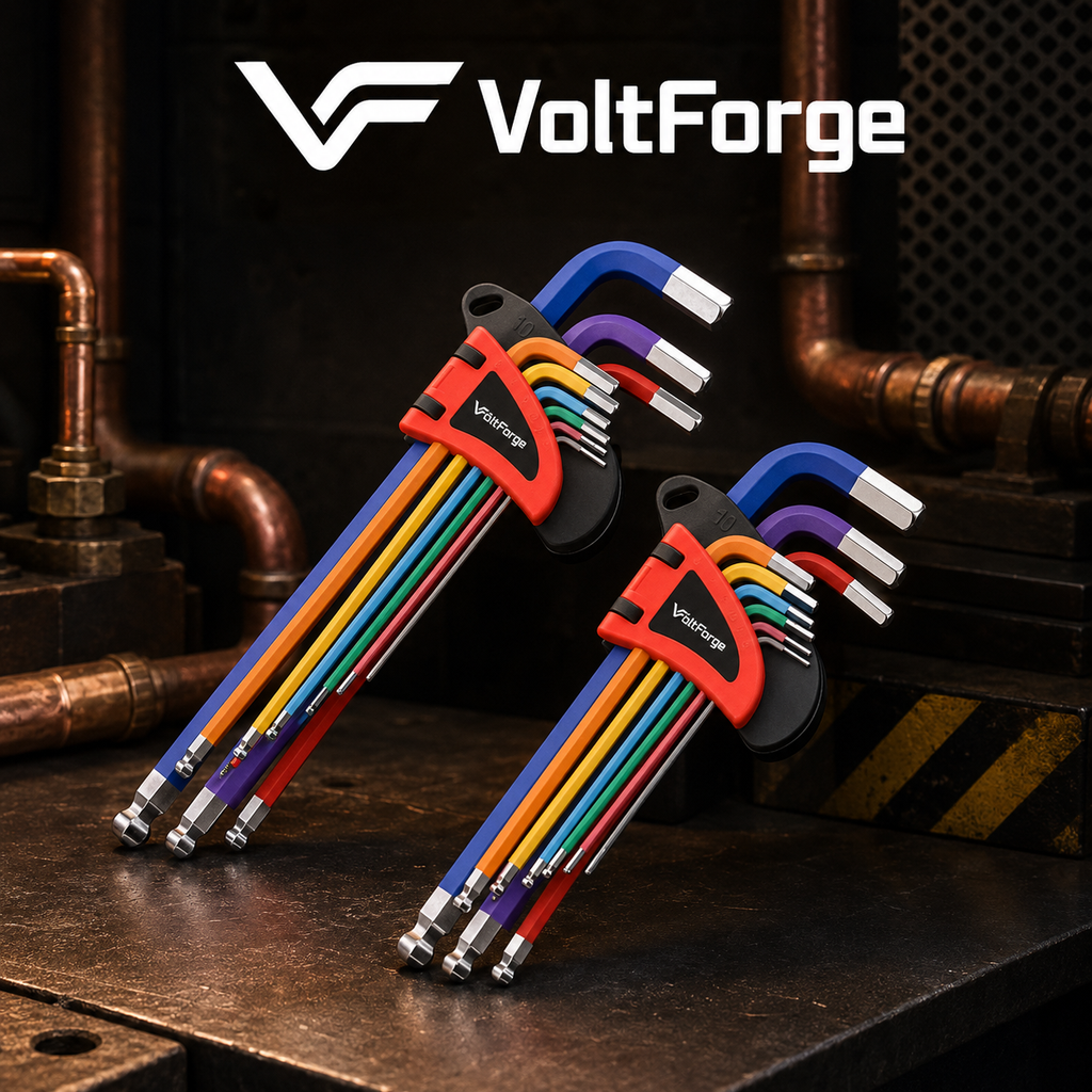 VoltForge CR-V Ball End Hex Key Set – Metric Allen Wrench Kit