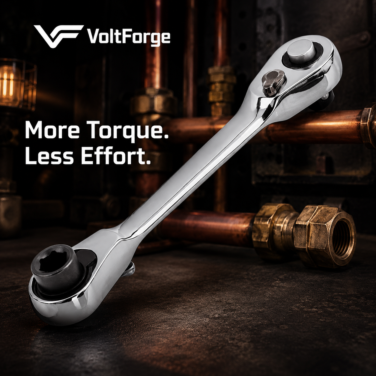 VoltForge 1/4" Drive Mini Ratchet Wrench – 72-Tooth Quick Release Socket Spanner for Precision Repair & Assembly Work