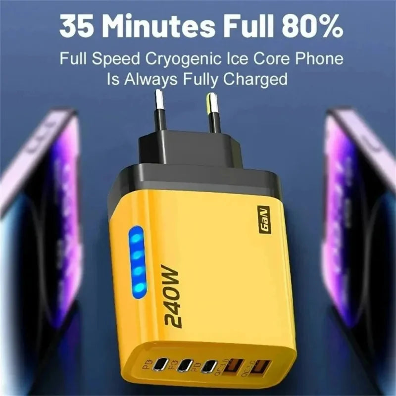 VoltForge 5-Port USB-C PD Fast Charger