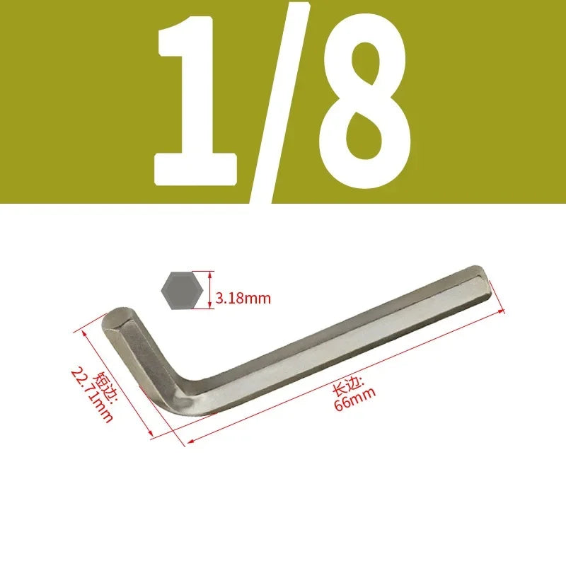VoltForge Inch L-Shaped Hex Key Set (Flat Head Allen Wrench)