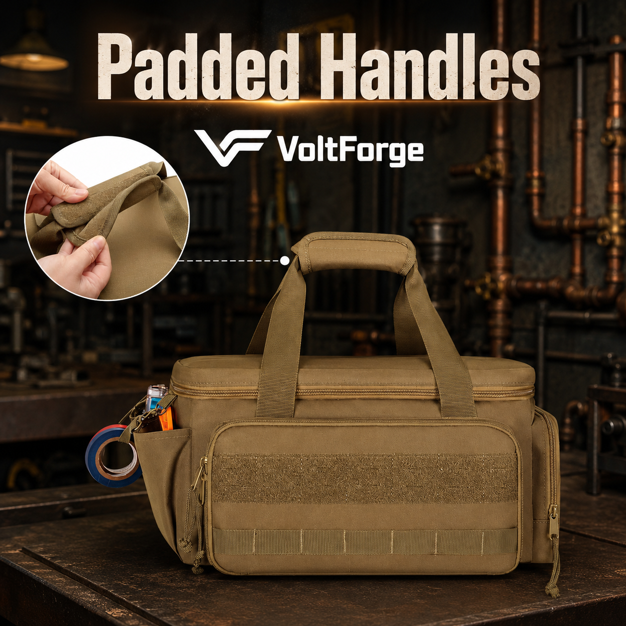 VoltForge Heavy-Duty Tool Storage Bag 14"