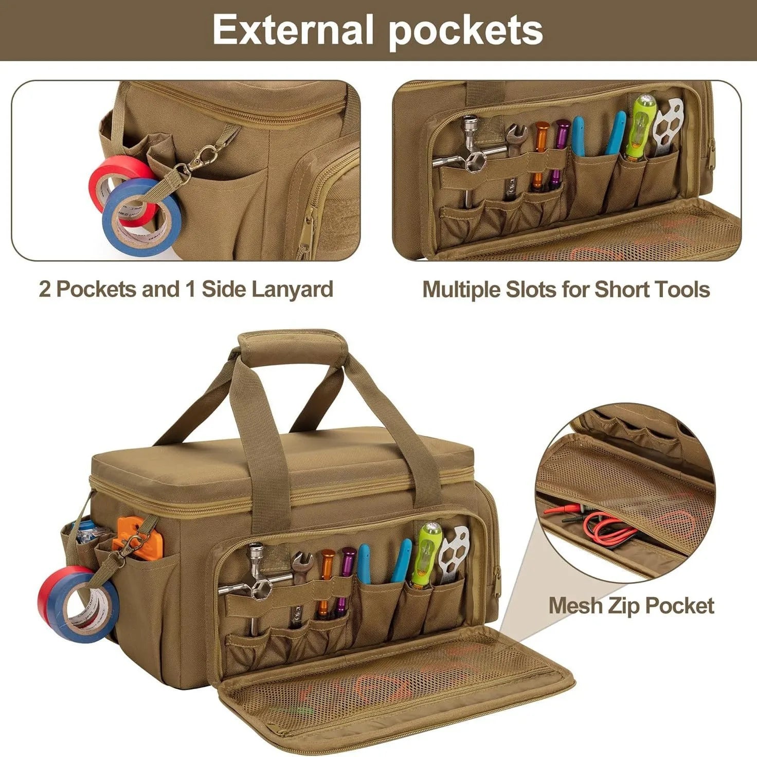 VoltForge Heavy-Duty Tool Storage Bag 14"
