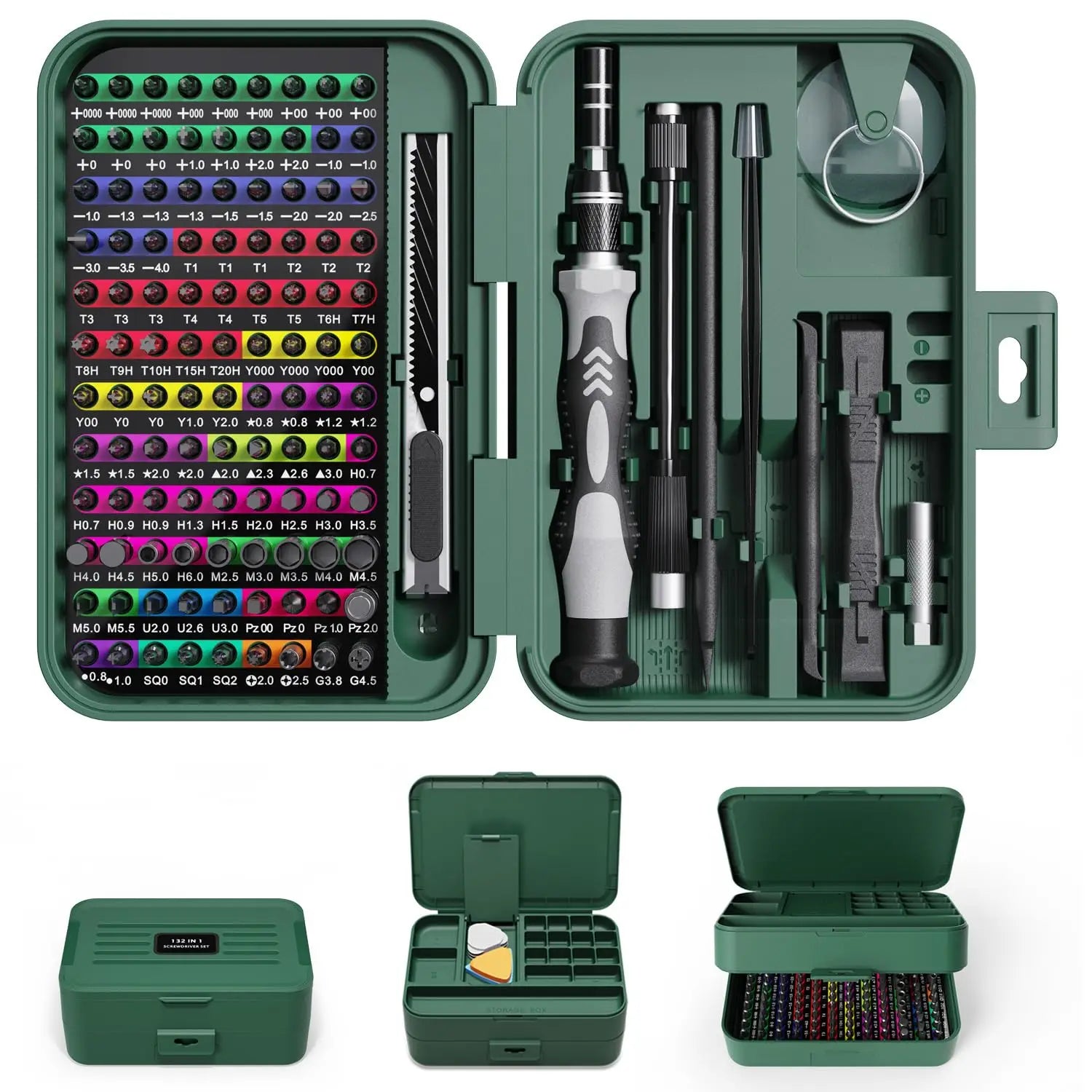 VoltForge 132-in-1 Precision Screwdriver Set with Magnetic Bits