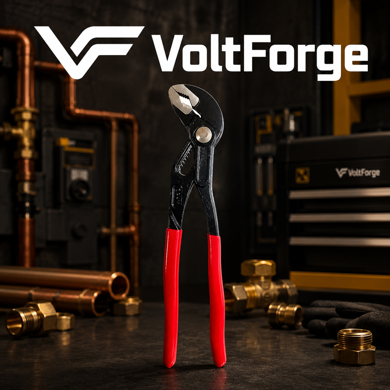 VoltForge Quick Adjust V-Jaw Water Pump Pliers